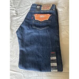 Levi's Men's 501 Original Fit Straight Leg Button Fly Jeans 34x32